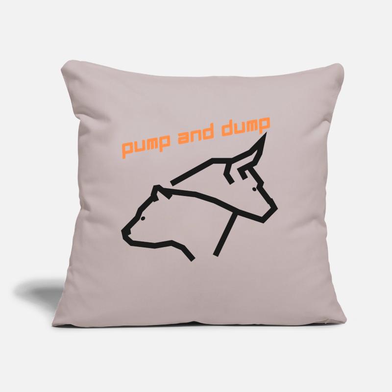 Pump And Dump Orso e Toro Cuscino da divano 45 x 45 cm con riempimento