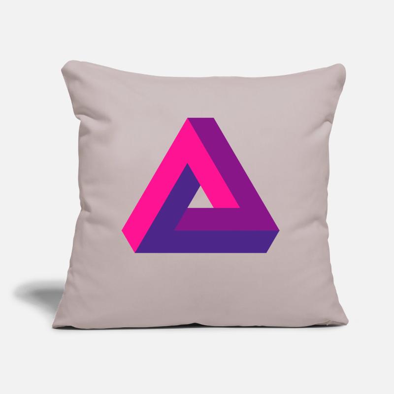 Mind-Bending Perspective: Impossible 3D Triangle Sofa pillow with filling 45cm x 45cm