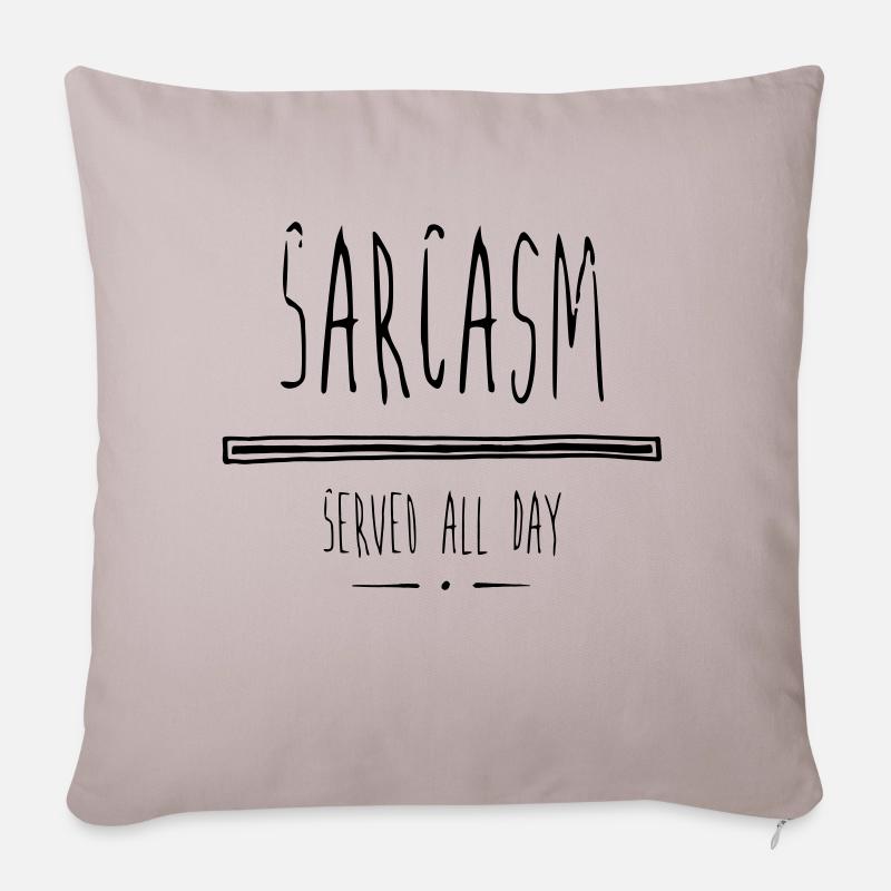 Sarcasm - Sofakissen mit Füllung 45 x 45 cm - helles Taupe
