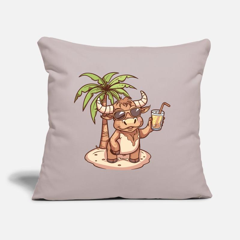Taurus Summer Beach Comic Sofa pillow with filling 45cm x 45cm