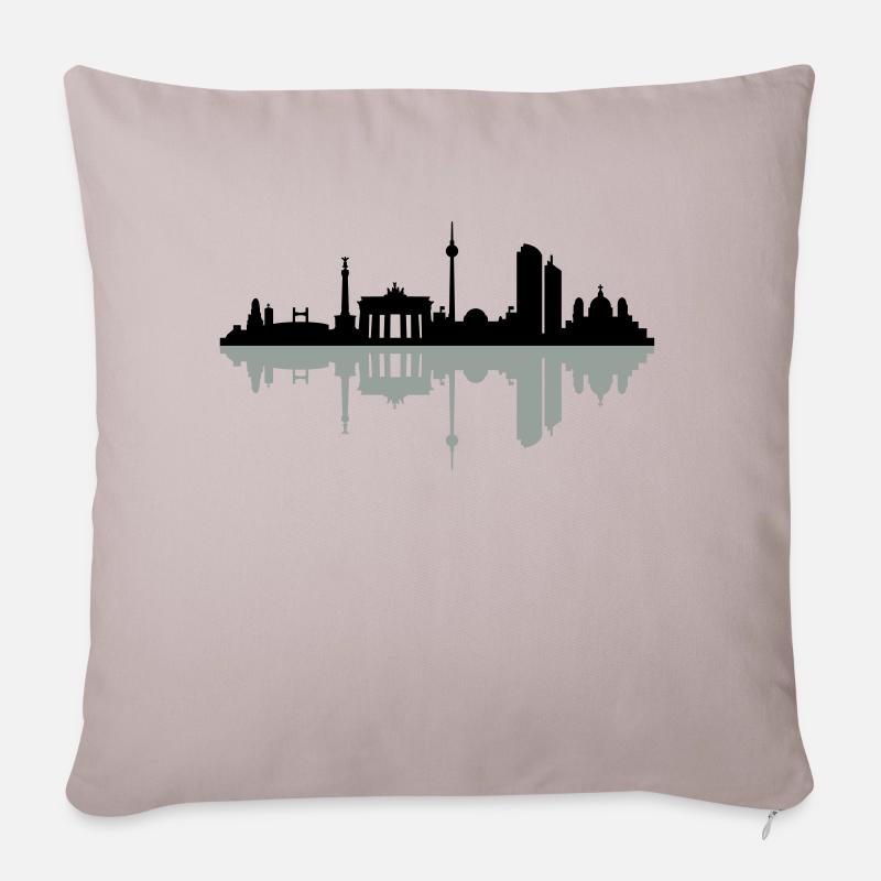 Skyline Berlin Schatten - Sofakissen mit Füllung 45 x 45 cm - helles Taupe