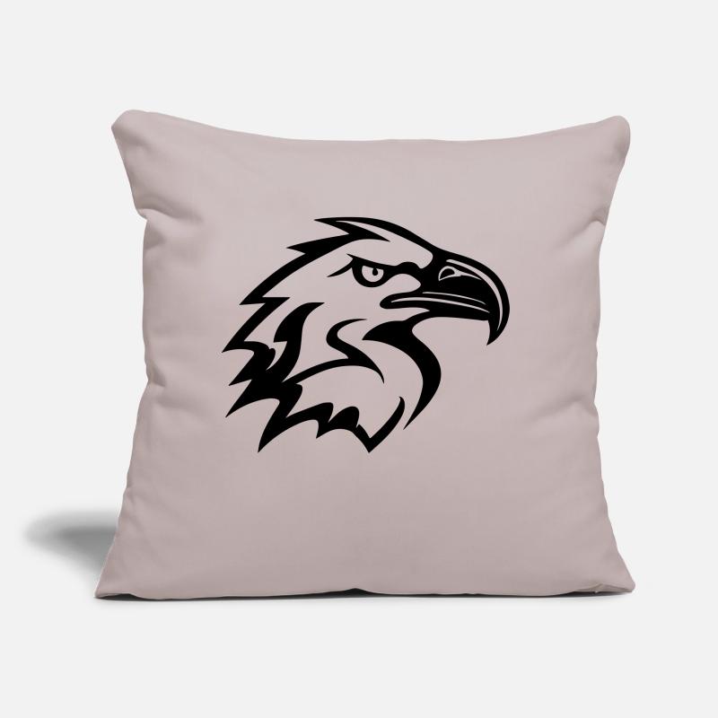 stylized eagle head in profile Sofa pillow with filling 45cm x 45cm