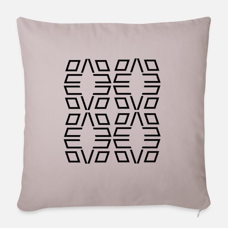Einzigartige Form - Sofakissen mit Füllung 45 x 45 cm - helles Taupe