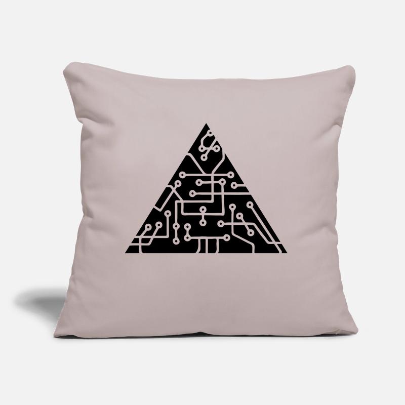 triangular shape microchip technology cool design Sofa pillow with filling 45cm x 45cm