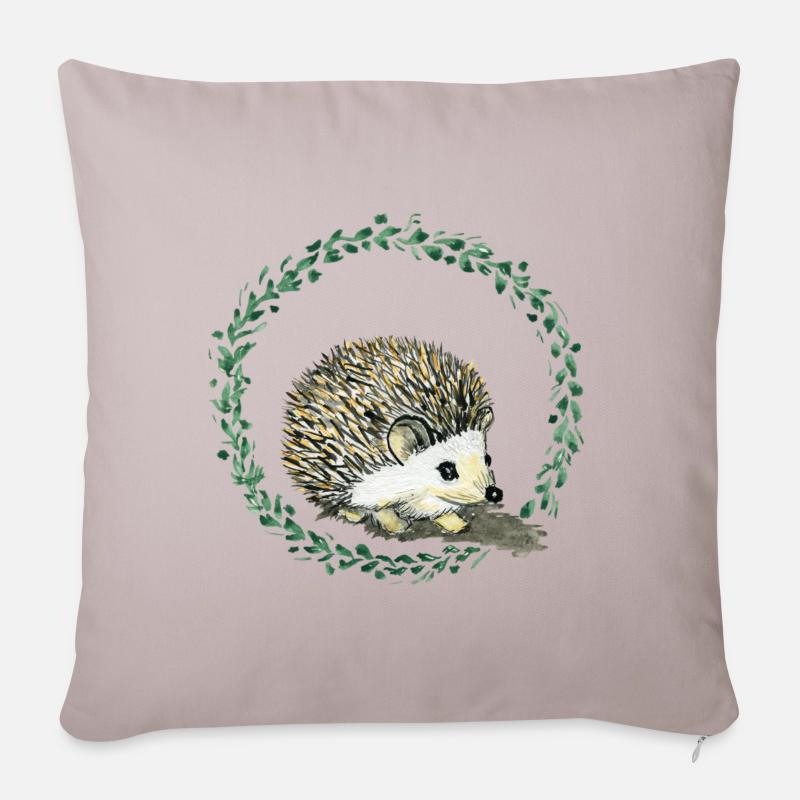 Hérisson - Coussin et housse de 45 x 45 cm - taupe clair