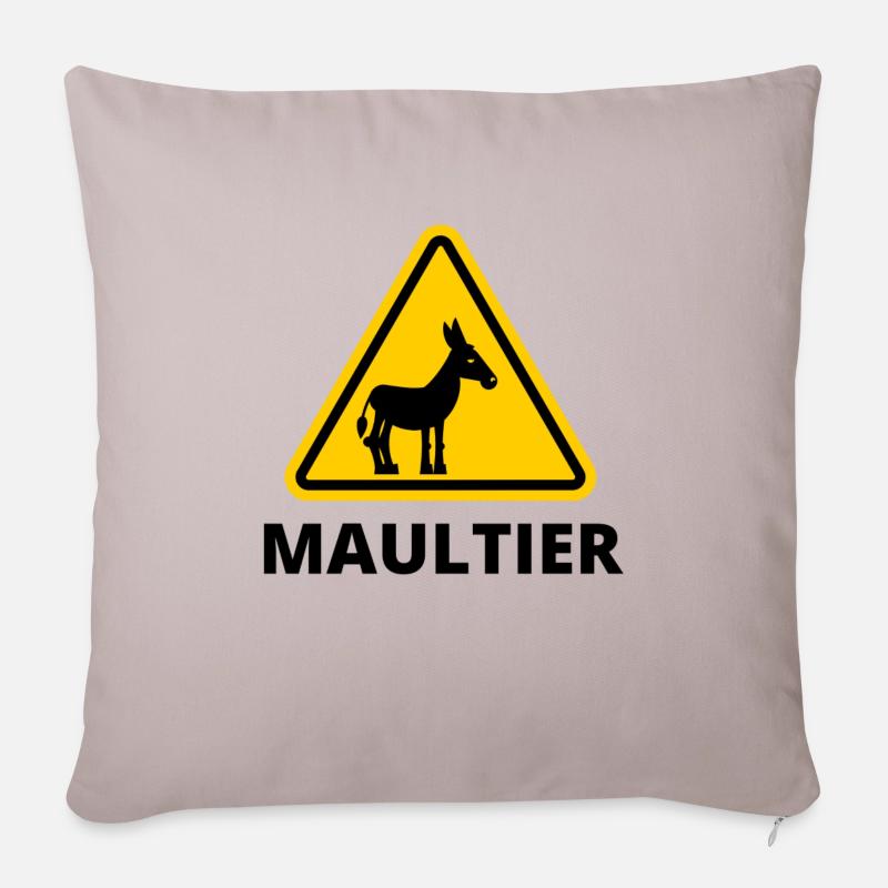 MAULTIER - Sofakissen mit Füllung 45 x 45 cm - helles Taupe