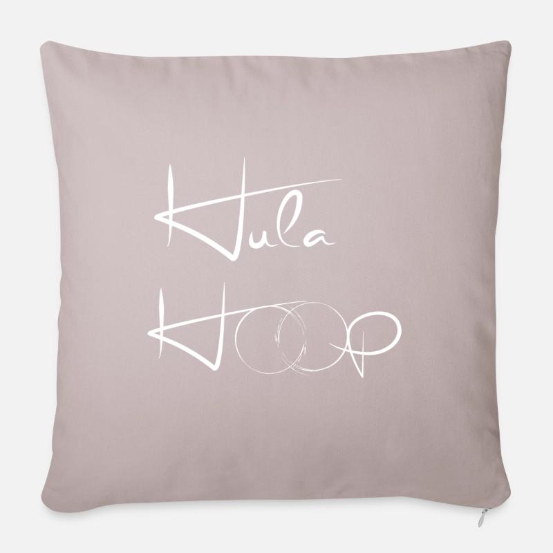 Hula-Hoooop - Sofakissen mit Füllung 45 x 45 cm - helles Taupe