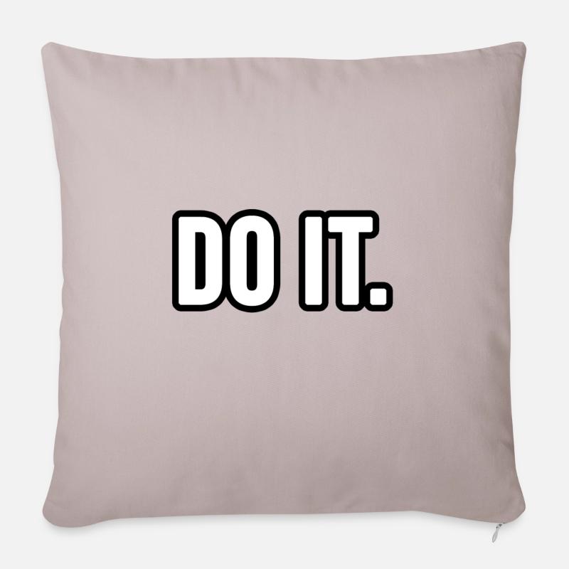 Do it. - Sofakissen mit Füllung 45 x 45 cm - helles Taupe