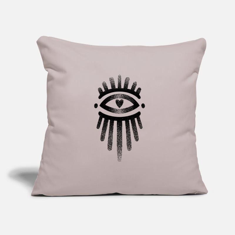 Oeil dotwork vertical Coussin et housse de 45 x 45 cm