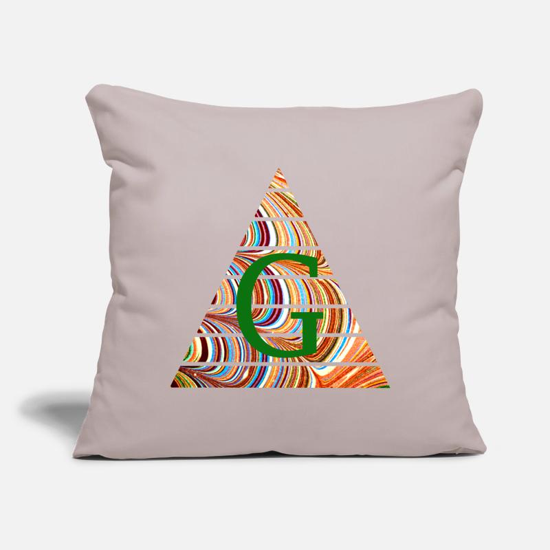 Triangle E 56 g Coussin et housse de 45 x 45 cm