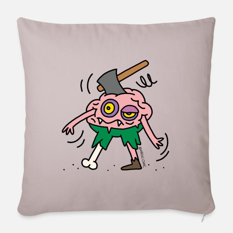 Braindead - Sofakissen mit Füllung 45 x 45 cm - helles Taupe