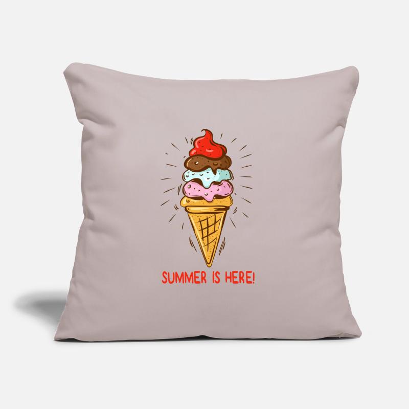 Eis Summer is here Eiscreme Eisdiele Sommerzeit Sofakissen mit Füllung 45 x 45 cm