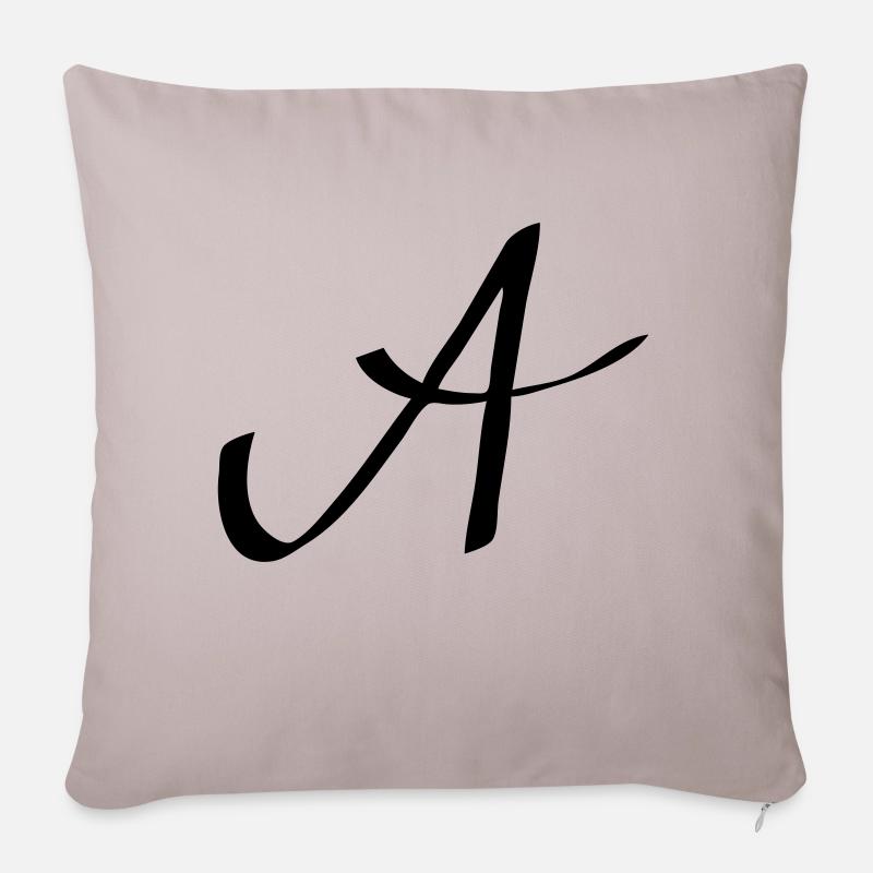 Logo A - Sofakissen mit Füllung 45 x 45 cm - helles Taupe