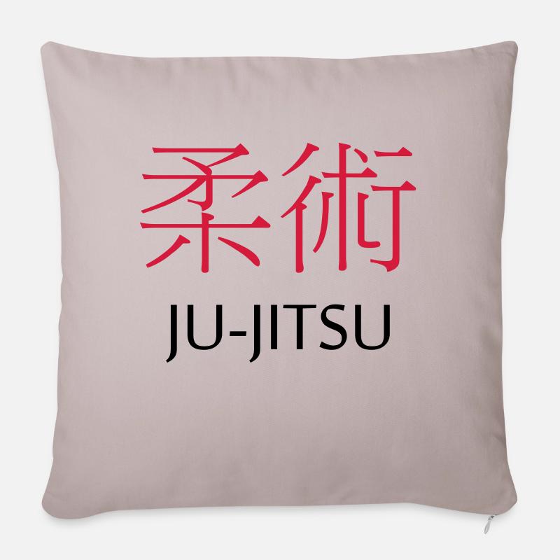Ju-Jitsu - Sofakissen mit Füllung 45 x 45 cm - helles Taupe