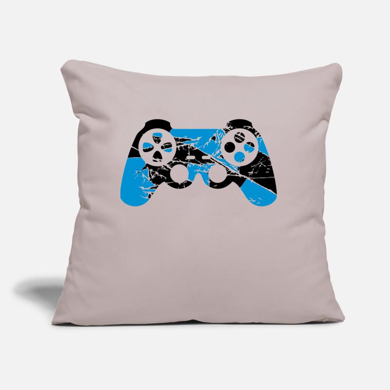 cracks old scratches cool blue design controllers Sofa pillow with filling 45cm x 45cm