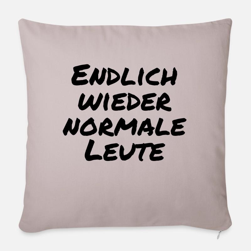 Endlich wieder normale Leute - Sofakissen mit Füllung 45 x 45 cm - helles Taupe