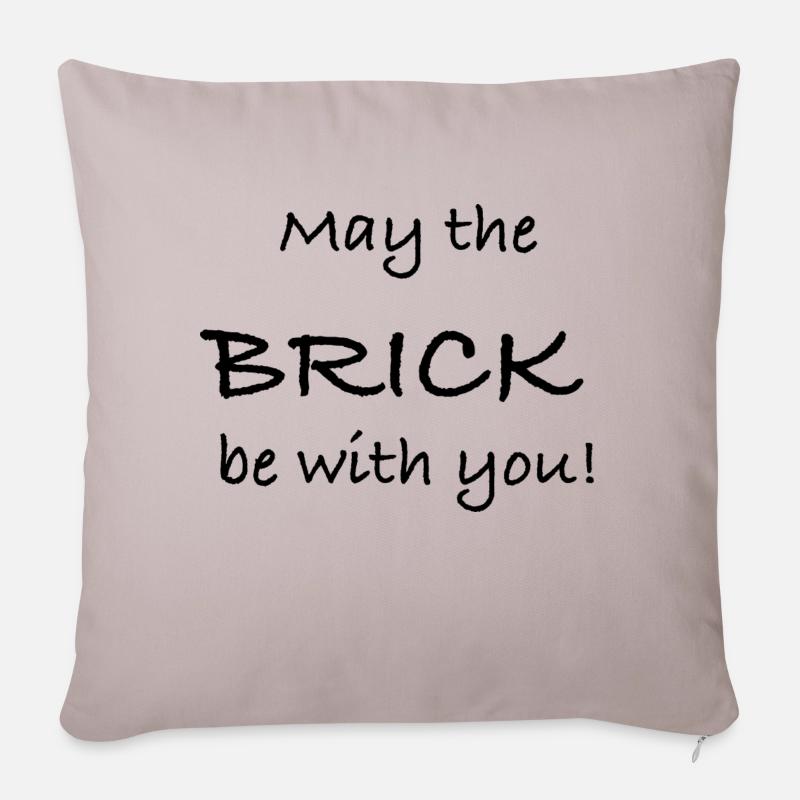 bricks - Sofakissen mit Füllung 45 x 45 cm - helles Taupe