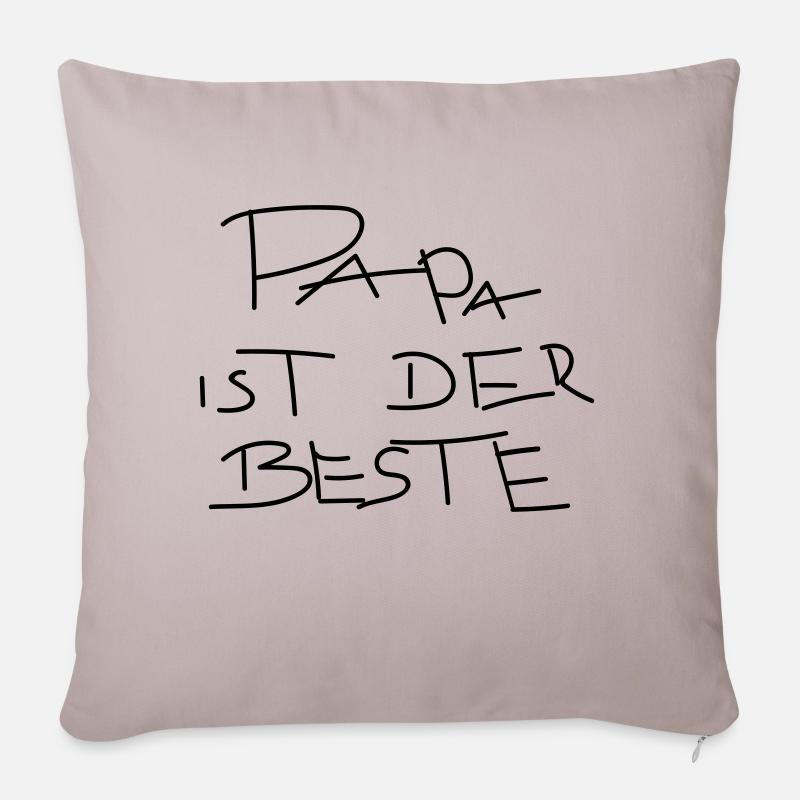 papa ist der beste - Sofakissen mit Füllung 45 x 45 cm - helles Taupe