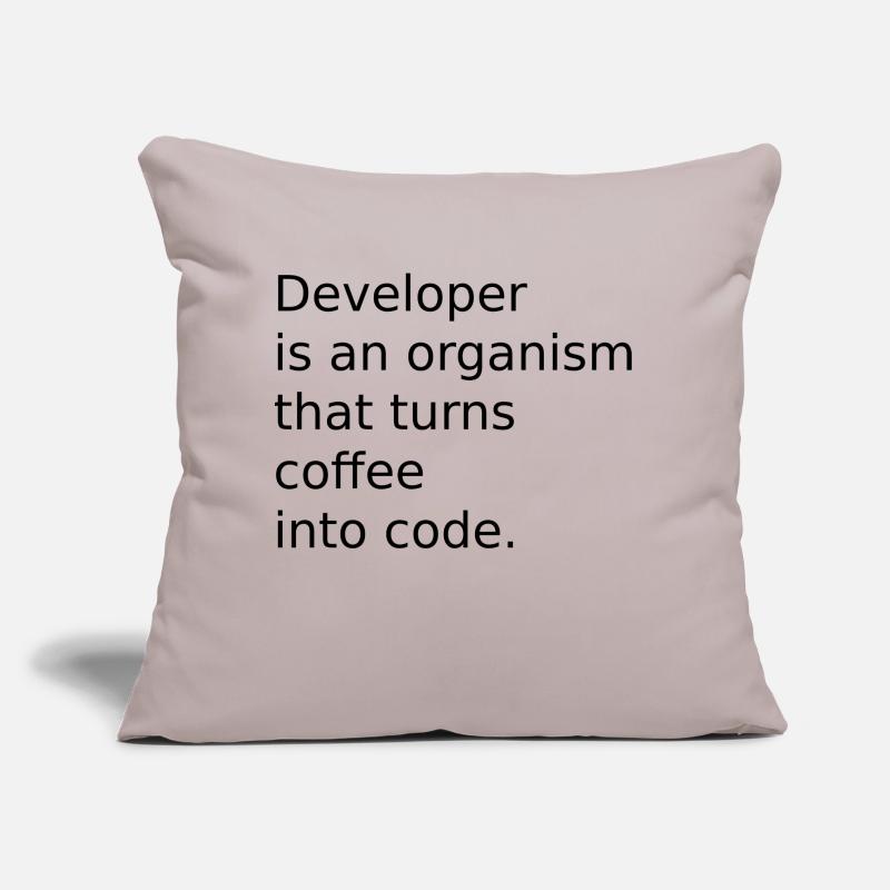 Developer organism coffee into code Coussin et housse de 45 x 45 cm
