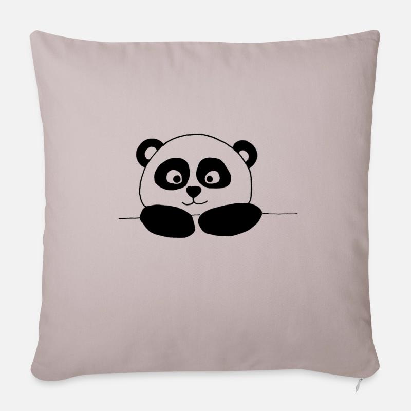 PANDA - Sofakissen mit Füllung 45 x 45 cm - helles Taupe