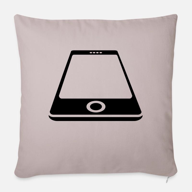 Smartphone White - Sofakissen mit Füllung 45 x 45 cm - helles Taupe