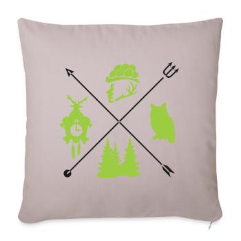 Black Forest Signpost - Sofa pillow with filling 45cm x 45cm - light taupe - Front