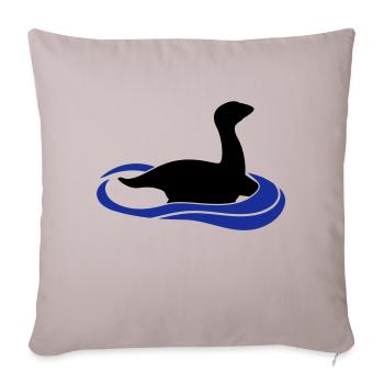 Dinosaur loch ness monster in the water - Sofa pillow with filling 45cm x 45cm - light taupe - Front