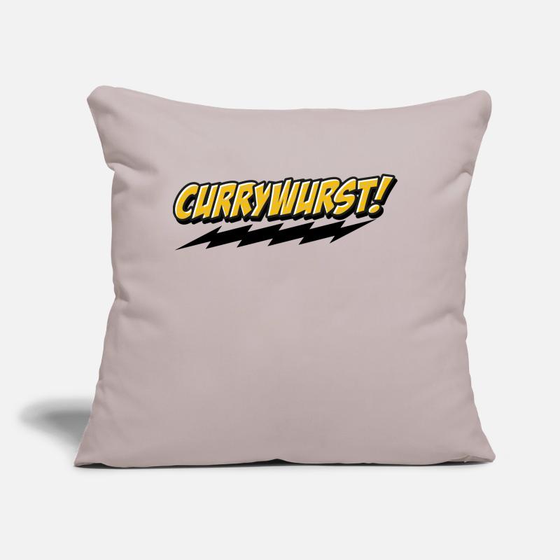 Currywurst Graffito Sofakissen mit Füllung 45 x 45 cm