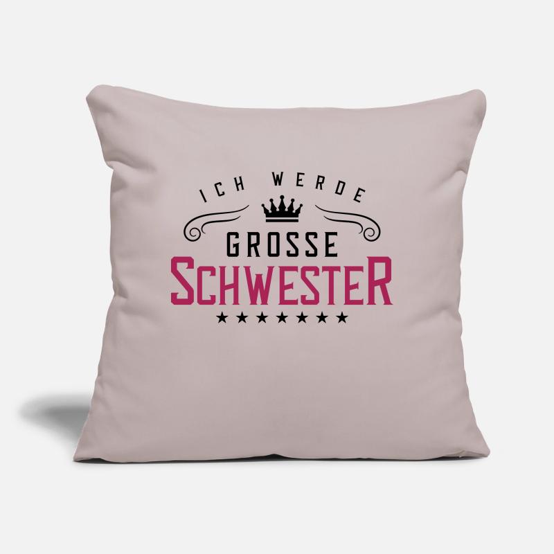 ich werde grosse schwester Sofakissen mit Füllung 45 x 45 cm