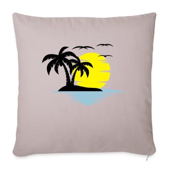 island - Sofa pillow with filling 45cm x 45cm - light taupe - Front