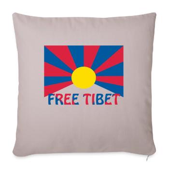 free tibet flagge - Coussin et housse de 45 x 45 cm - taupe clair - Devant