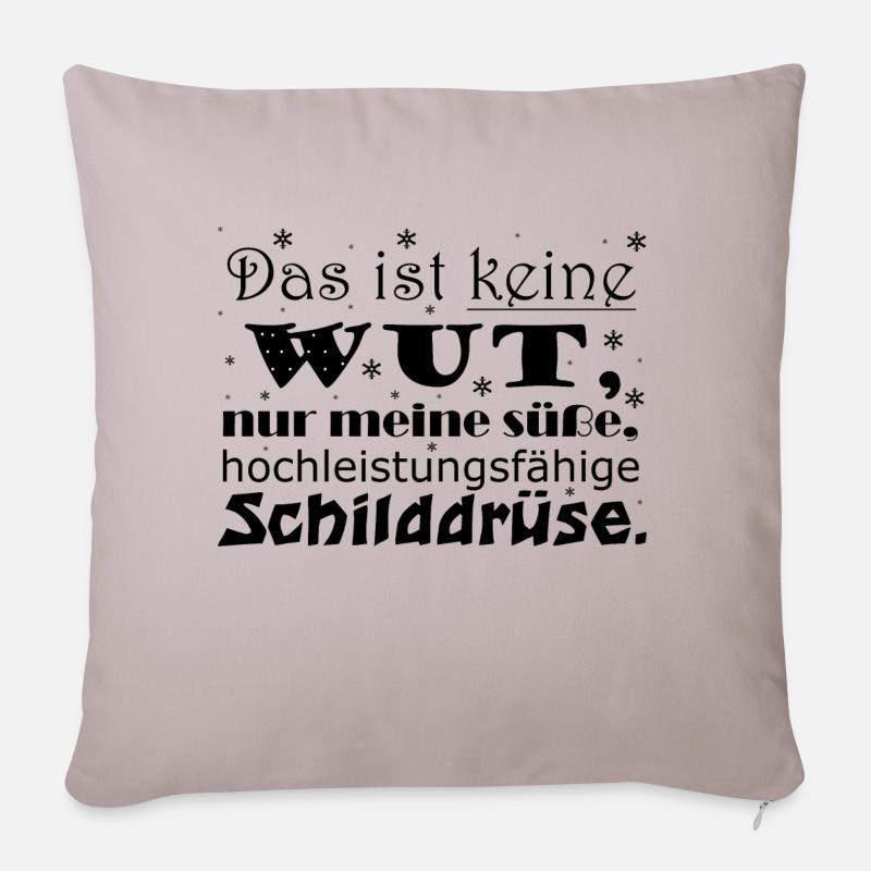 Schilddrüse Winter - Sofakissen mit Füllung 45 x 45 cm - helles Taupe