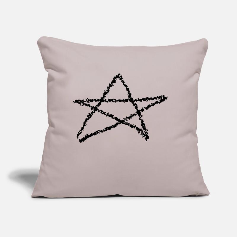 Pentagram Satan Devil Gothic Occult Witch Vector Sofa pillow with filling 45cm x 45cm