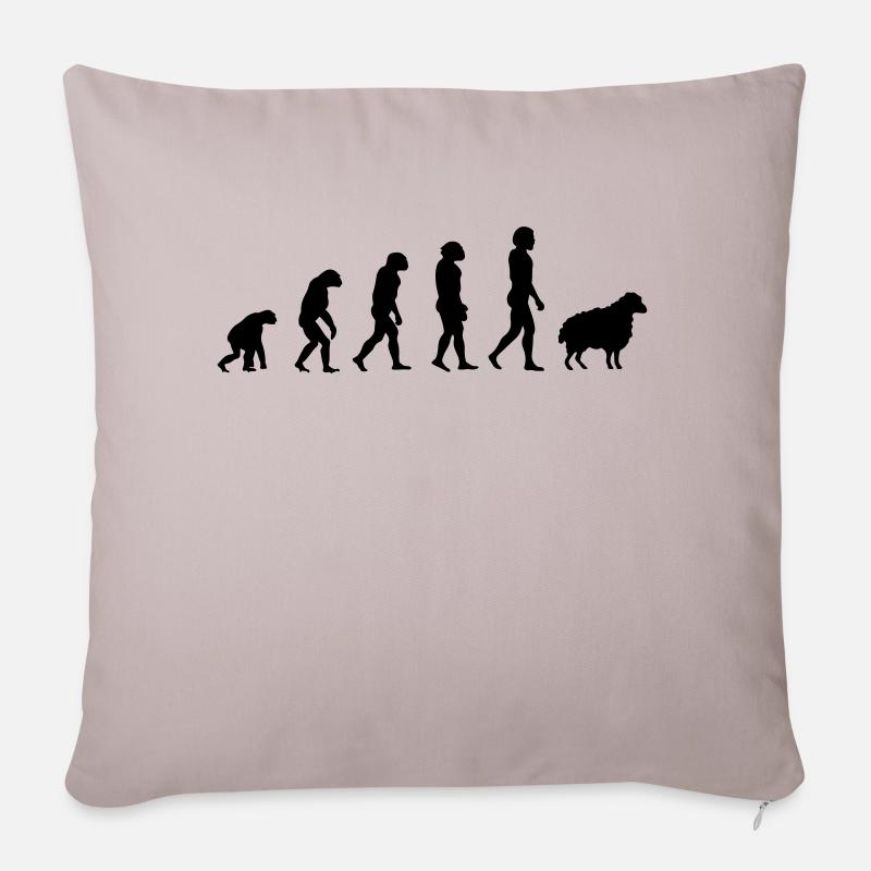 Darwin-Schafe - Sofakissen mit Füllung 45 x 45 cm - helles Taupe
