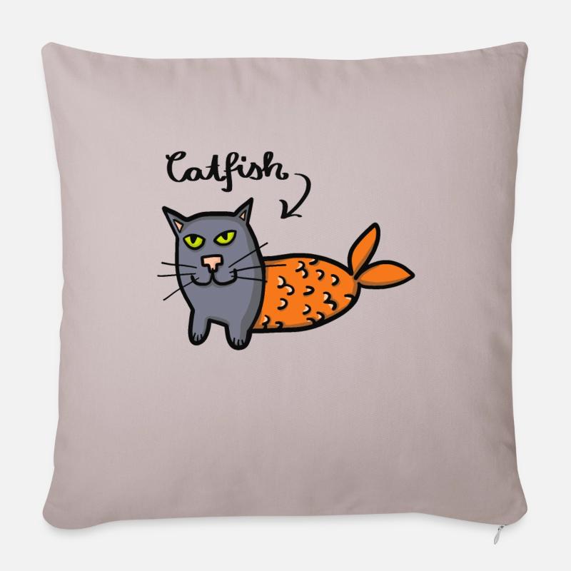 catfish - Sofakissen mit Füllung 45 x 45 cm - helles Taupe