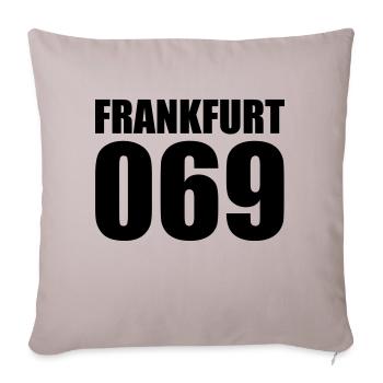 069 Frankfurt – Our City City of #Frankfurt - Sofa pillow with filling 45cm x 45cm - light taupe - Front