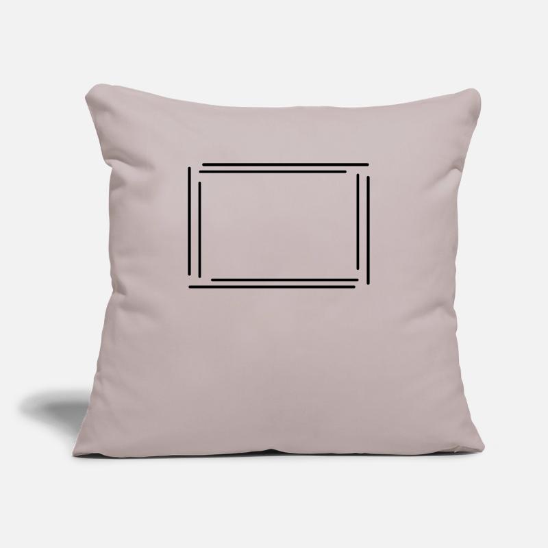 Rectangular frame with black lines Sofa pillow with filling 45cm x 45cm
