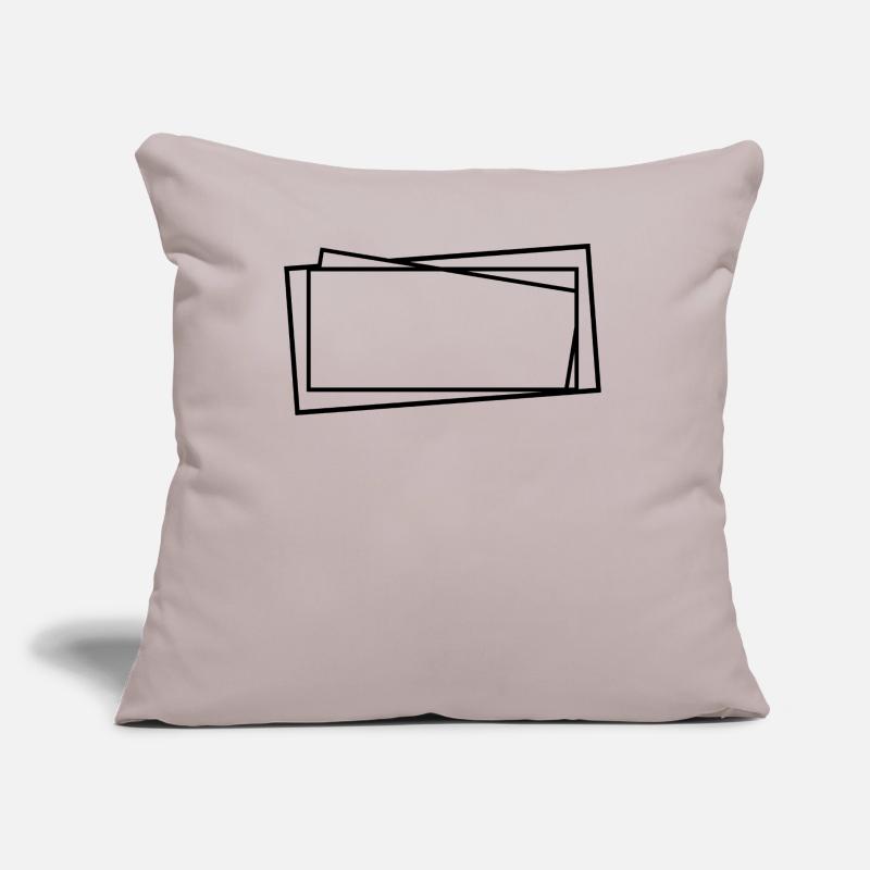 Black Square Lines Strokes Frames Sofa pillow with filling 45cm x 45cm