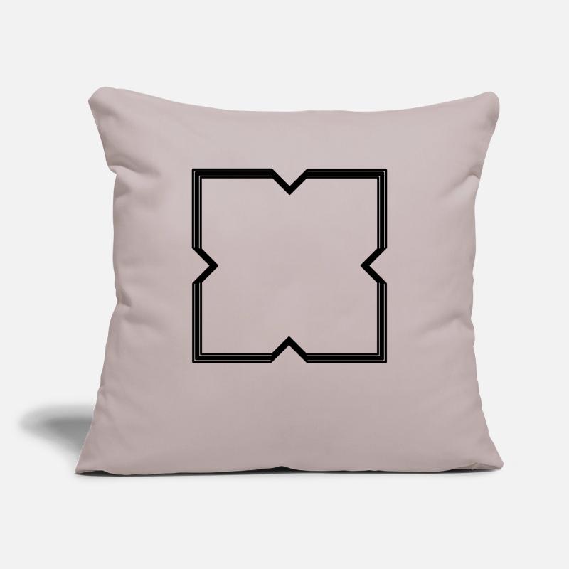Abstract shape frame decoration black Sofa pillow with filling 45cm x 45cm