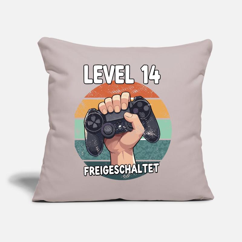 Level 14 Freigeschaltet Controller Sofakissen mit Füllung 45 x 45 cm