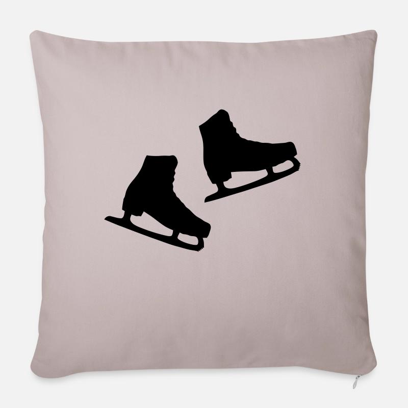 paar_schlittschuhe - Coussin et housse de 45 x 45 cm - taupe clair