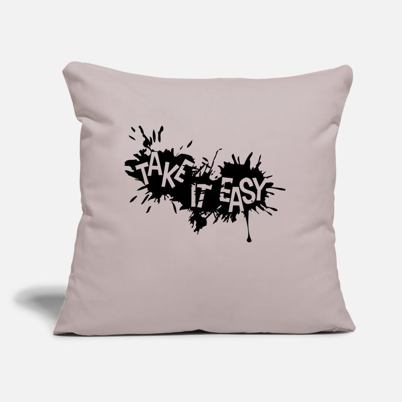 paint drops graffiti blob splash take it log Sofa pillow with filling 45cm x 45cm