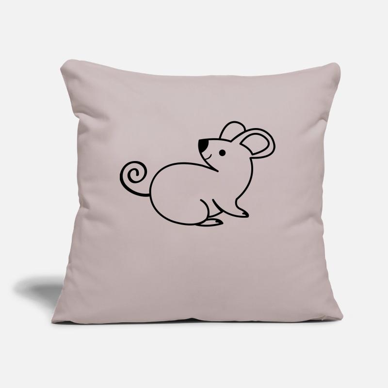 Souris Coussin et housse de 45 x 45 cm