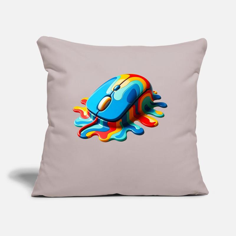 Melting Rainbow Computer Mouse Sofa pillow with filling 45cm x 45cm