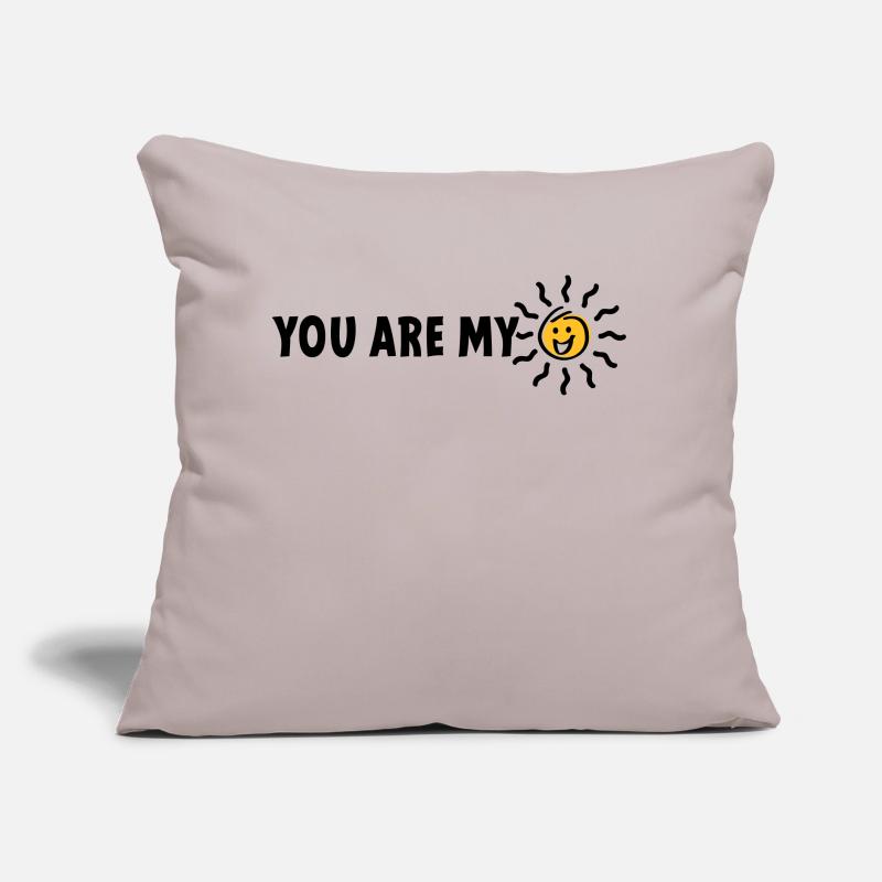Slogan tu es mon rayon de soleil Coussin et housse de 45 x 45 cm