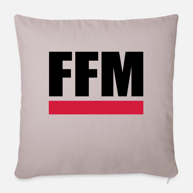 FFM - Frankfurt am Main - Sofakissen mit Füllung 45 x 45 cm - helles Taupe