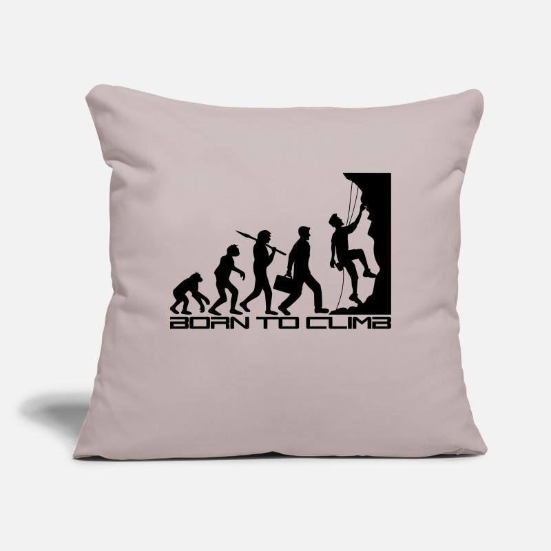 né pour gravir l'évolution évolution née raide Coussin et housse de 45 x 45 cm