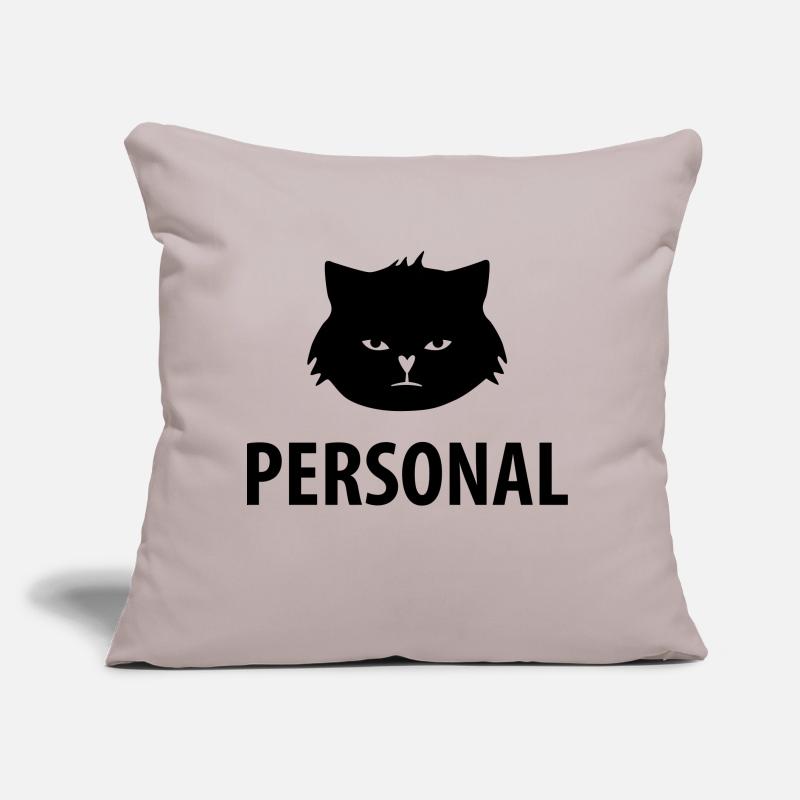 Katze Herrchen oder Frauchen - eher Personal! Sofakissen mit Füllung 45 x 45 cm