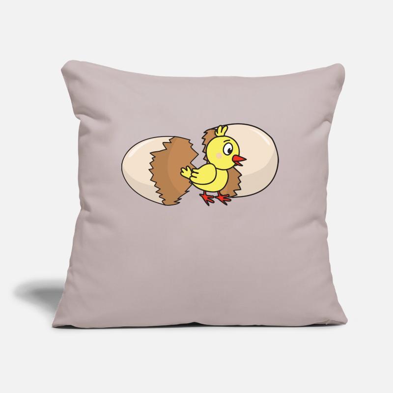 Chick poultry chicken chickens egg chicken egg easter egg Sofa pillow with filling 45cm x 45cm