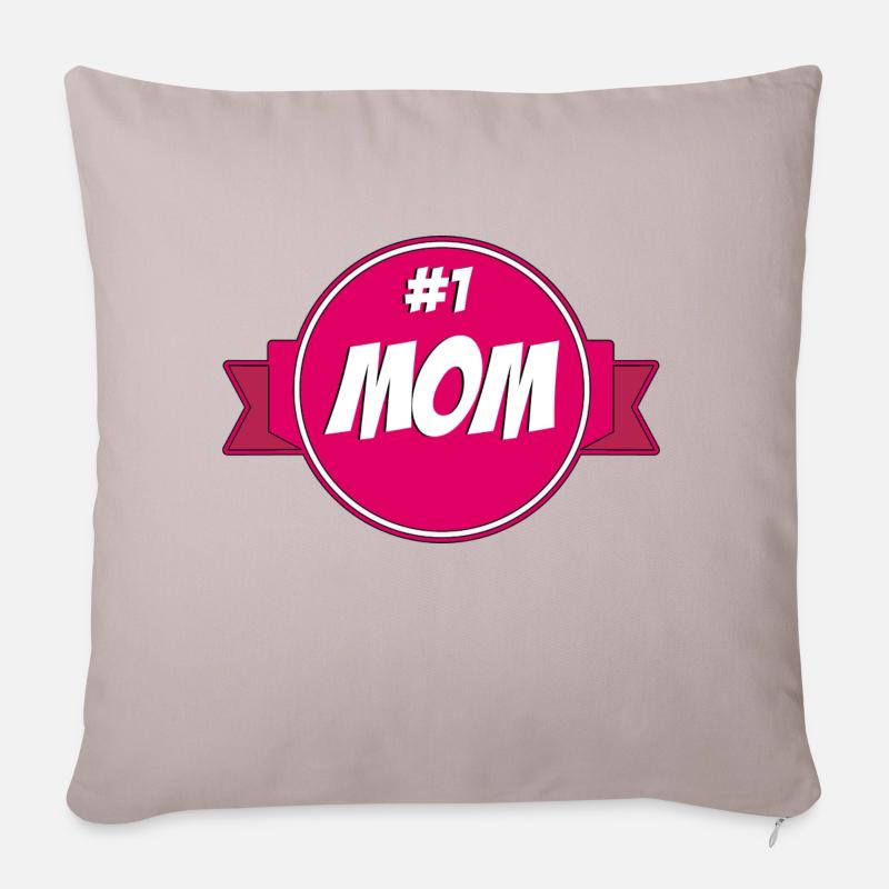 Maman de l'année - Coussin et housse de 45 x 45 cm - taupe clair